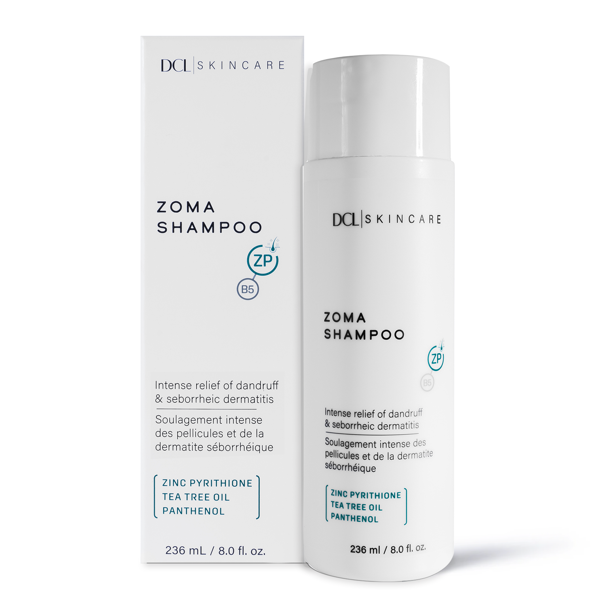 Zoma Shampoo Carton and Bottle