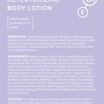 High Potency Retexturizing Body Lotion Ingredient Snapshot