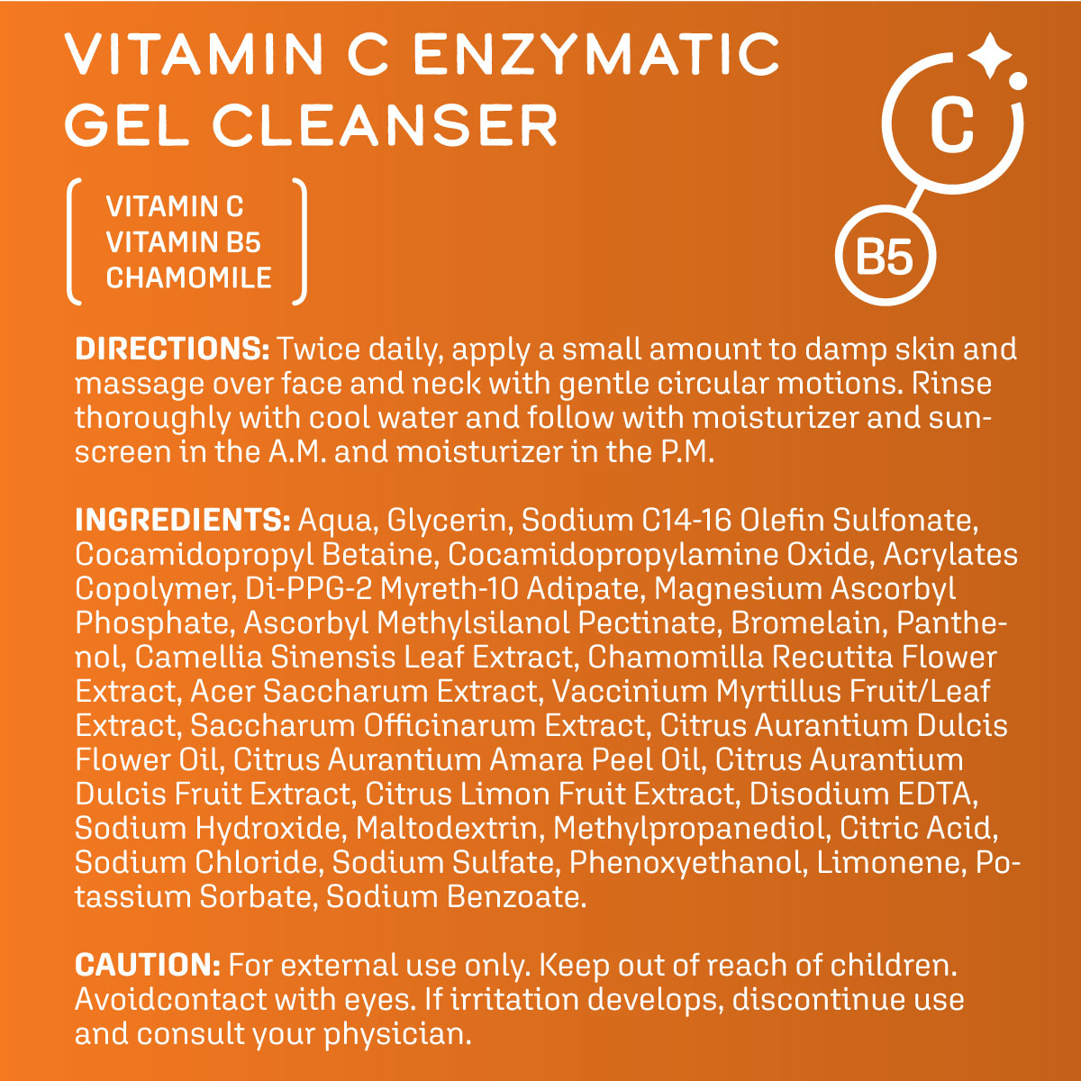 Vitamin C Enzymatic Gel Cleanser Ingredient Snapshot